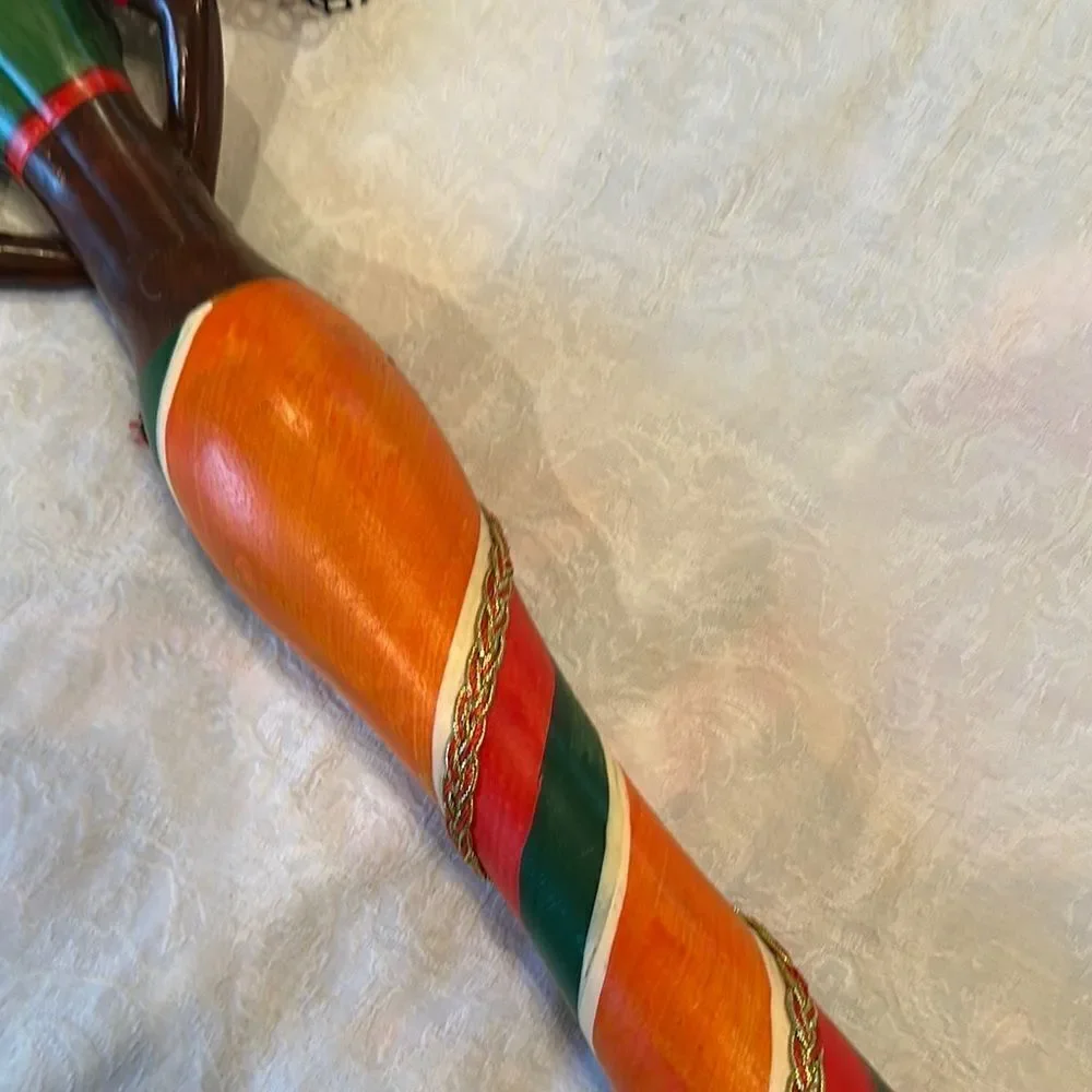 African Figurine Handcrafted Colorful Wooden African Figurine